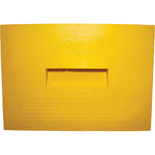 Wheel Chock, Polyurethane, Yellow, 15-1/4" W x 12-1/8" D x 10-3/4" H Haskins Industrial Inc.