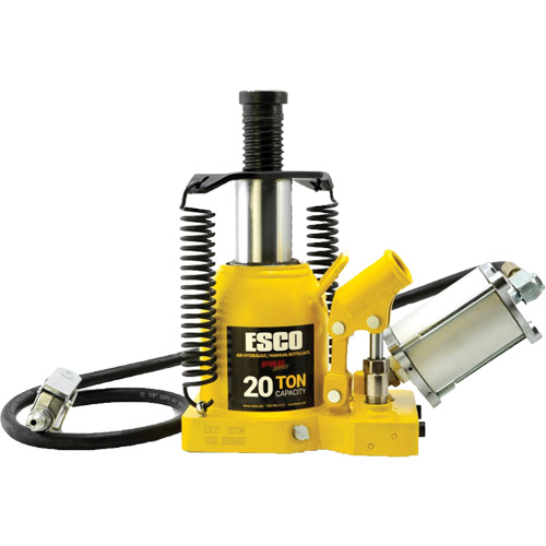 Cric bouteille de s&eacute;rie Pro "Shorty", 20 tonne(s), Air comprim&eacute;/hydraulique, 12-5/8" Hauteur &eacute;lev&eacute;e Haskins Industrial Inc.