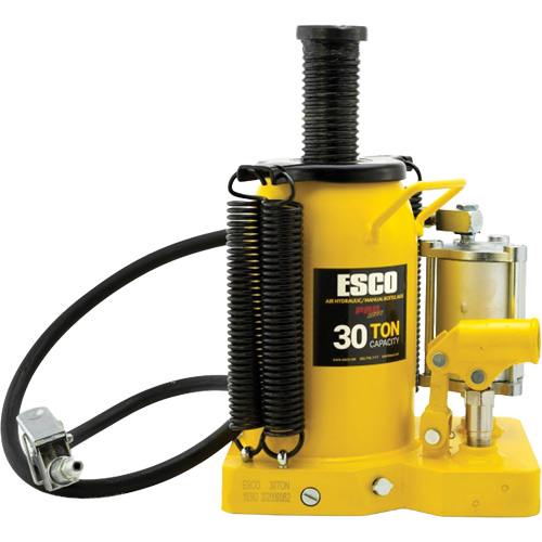 Cric-bouteille de s&eacute;rie Pro, 30 tonnes, Air comprim&eacute;/hydraulique, 20" Hauteur &eacute;lev&eacute;e Haskins Industrial Inc.