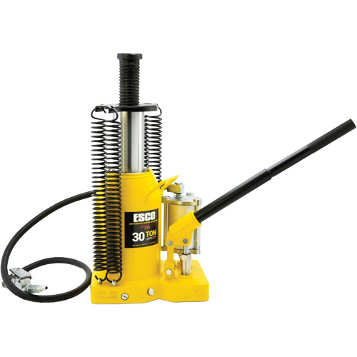 Cric-bouteille de s&eacute;rie Pro, 30 tonnes, Air comprim&eacute;/hydraulique, 20" Hauteur &eacute;lev&eacute;e Haskins Industrial Inc.