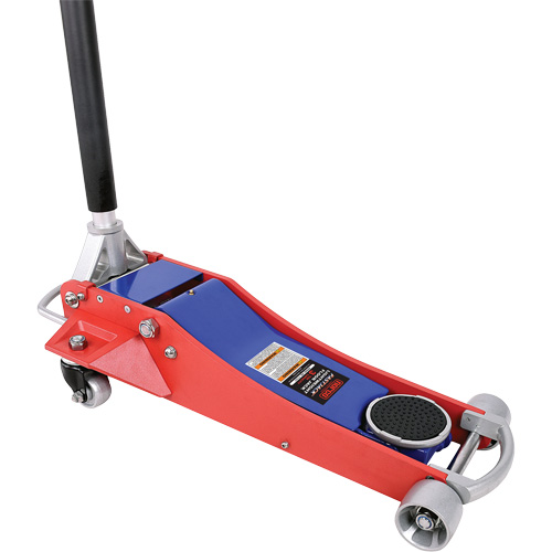 Lightweight Floor Jack, 3 Ton(s) Capacity, 3" Lowered, 19-3/4" Raised, Manual Hydraulic Haskins Industrial Inc.