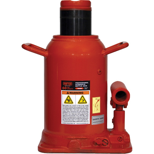 Cric-bouteille professionnel, 60 tonne(s), 18-11/16" Hauteur &eacute;lev&eacute;e Haskins Industrial Inc.