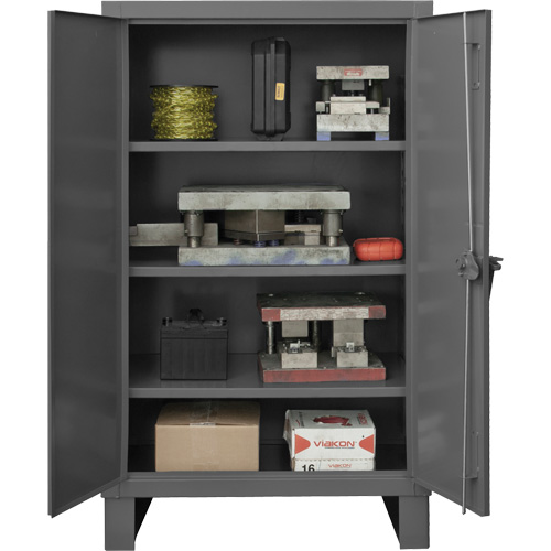 Armoire tr&egrave;s robuste, Acier, 3 Tablettes, 66" h x 60" la x 24" P, Gris Haskins Industrial Inc.