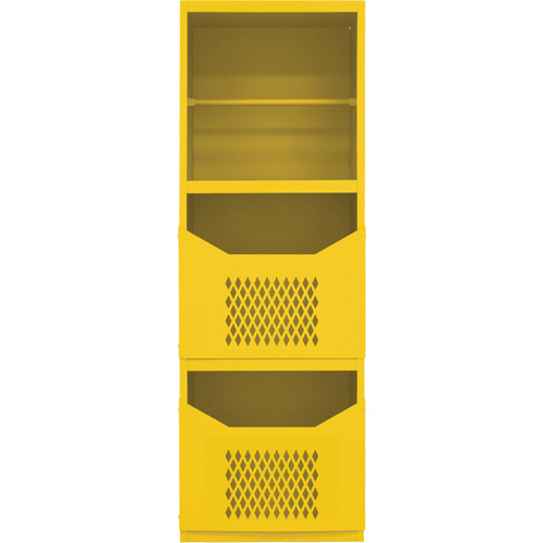 Spill Control Cabinet, 1 Shelves, 72" H x 24" W x 24" D, Steel, Yellow Haskins Industrial Inc.