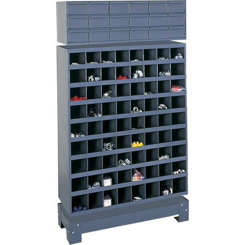 Modular Small Parts Storage Unit, Steel, 18 Drawers, 33-3/4" x 12-1/4" x 58-5/8", Grey Haskins Industrial Inc.