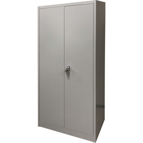 Armoire de rangement, Acier, 4 Tablettes, 66" h x 30" la x 15" P, Gris Haskins Industrial Inc.