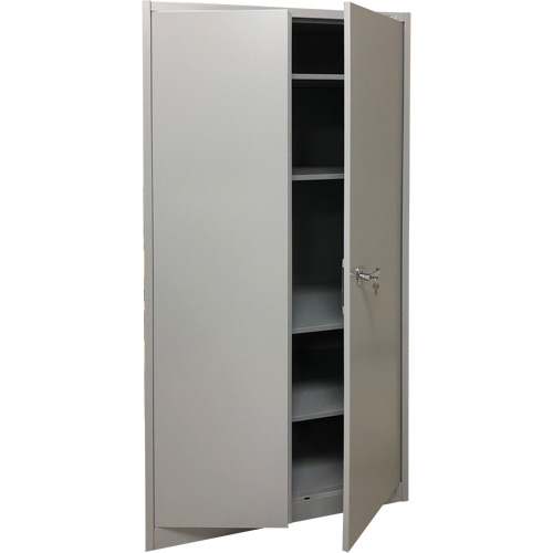 Armoire de rangement, Acier, 4 Tablettes, 78" h x 36" la x 24" P, Gris Haskins Industrial Inc.