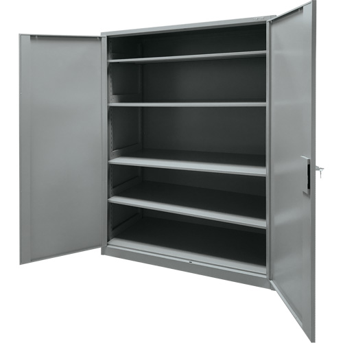 Armoire de rangement, Acier, 4 Tablettes, 78" h x 48" la x 24" P, Gris Haskins Industrial Inc.