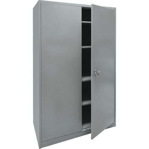 Armoire de rangement, Acier, 4 Tablettes, 78" h x 48" la x 24" P, Gris Haskins Industrial Inc.