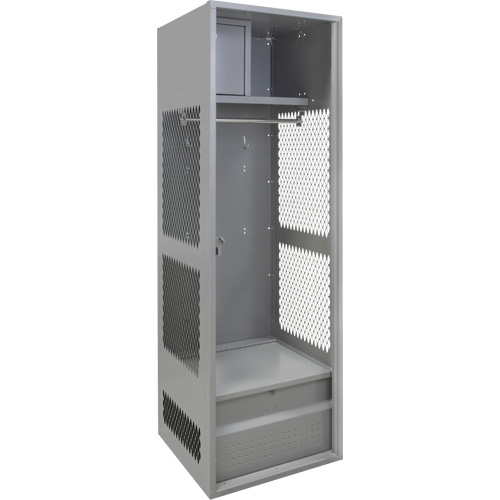 Gear Locker, Steel, 24" W x 24" D x 72" H, Grey Haskins Industrial Inc.