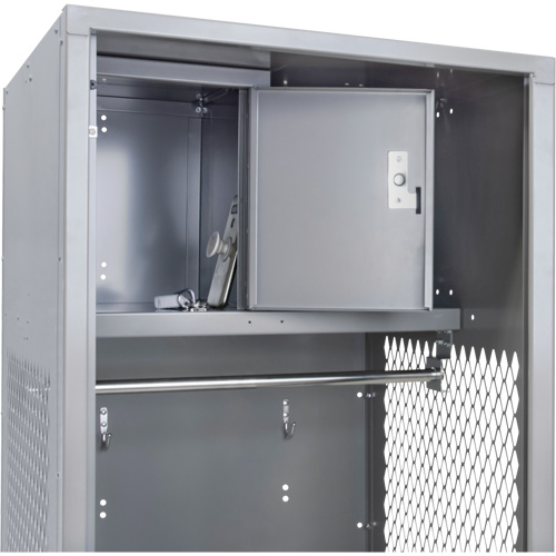 Gear Locker, Steel, 24" W x 24" D x 72" H, Grey Haskins Industrial Inc.