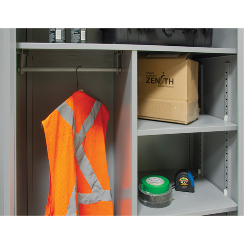Combination Storage Cabinet, 36" W x 18" D x 72" H, Grey Haskins Industrial Inc.
