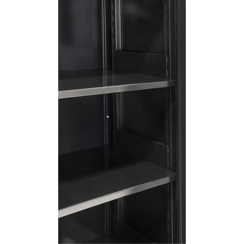 Hi-Boy Storage Cabinet, Steel, 4 Shelves, 72" H x 36" W x 18" D, Black Haskins Industrial Inc.