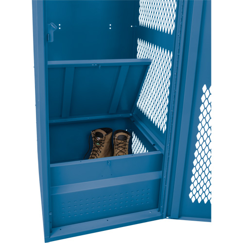 Casier pour &eacute;quipement avec porte, Acier, 24" la x 18" p x 72" h, Bleu fonc&eacute; Haskins Industrial Inc.