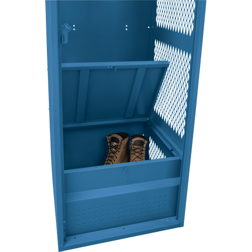 Gear Locker, Steel, 24" W x 18" D x 72" H, Dark Blue Haskins Industrial Inc.
