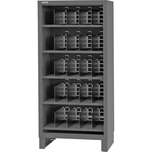 Heavy-Duty Open Front Cabinet with Dividers, Steel, 0 Drawers, 36" x 24" x 78", Grey Haskins Industrial Inc.