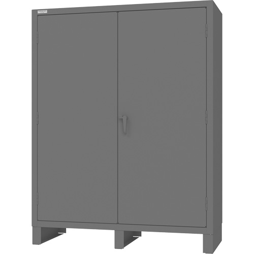 Armoire &agrave; portes encastr&eacute;es standards, Acier, 60" la x 24" p x 78" h, Gris Haskins Industrial Inc.