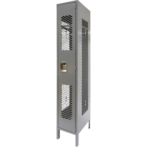 Casiers ventil&eacute;s, 12" x 18" x 78", Acier, Gris, D&eacute;mont&eacute;, Perfor&eacute; Haskins Industrial Inc.