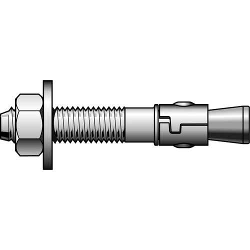 Stainless Steel Power Stud Wedge Anchors, Stainless Steel, 3/4" x 4-1/4" Haskins Industrial Inc.