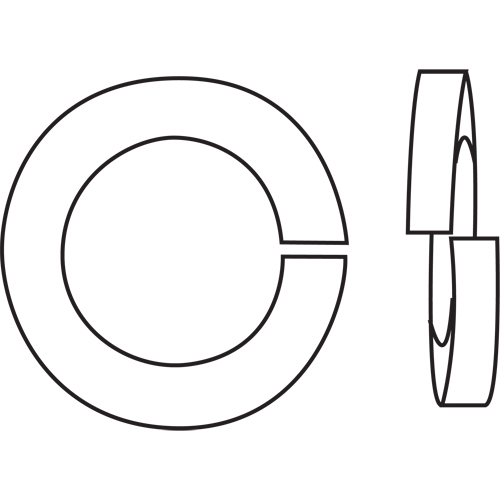 Rondelle d'arr&ecirc;t fendue, 1/4", Zinc jaune Haskins Industrial Inc.