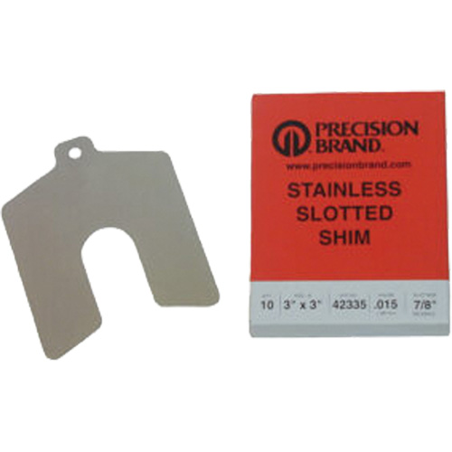 Slotted Shim Assortments, 5" L x 0.001"- 0.125" Thickness, 5" W, Stainless Steel Haskins Industrial Inc.
