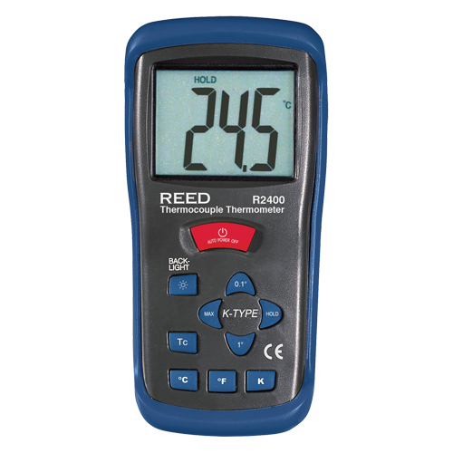 Thermom&egrave;tre &agrave; thermocouple avec certificat de calibration, Contact, Num&eacute;rique, -58-2000°F (-50-1300°C) Haskins Industrial Inc.