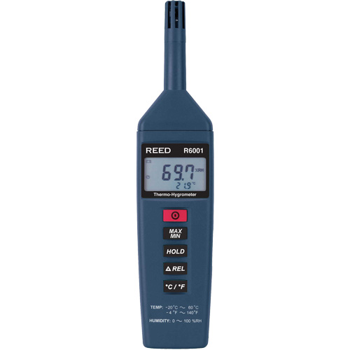 Thermo-Hygrometer with Calibration Certificate, 0% - 100% RH, -4° - 140° F ( -20° - 60°C ) Haskins Industrial Inc.