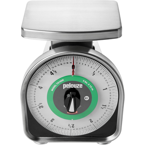 Pelouze Mechanical Portion Control Scale, 5 lbs. / 2.3 kg Cap., 10 g / 0.5 oz. Graduations Haskins Industrial Inc.