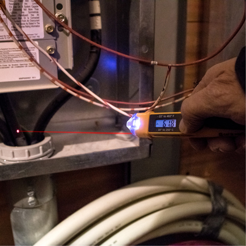 Testeur de tension sans contact avec thermom&egrave;tre &agrave; infrarouge Haskins Industrial Inc.