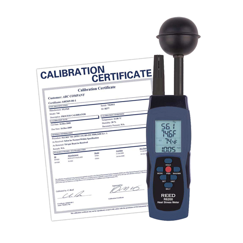 Compteur de contrainte thermique au thermom&egrave;tre-globe mouill&eacute; (WBGT) avec certificat de calibration Haskins Industrial Inc.