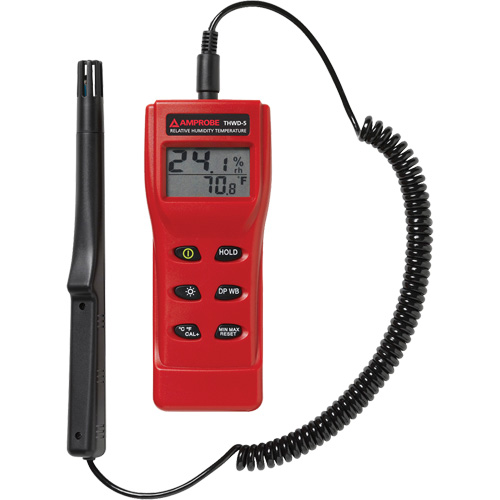 Appareil de mesure de l'humidit&eacute; relative et de la temp&eacute;rature THWD-5, 0,0% - 100% RH, 14°- 140° F ( -10° - 60° C ) Haskins Industrial Inc.