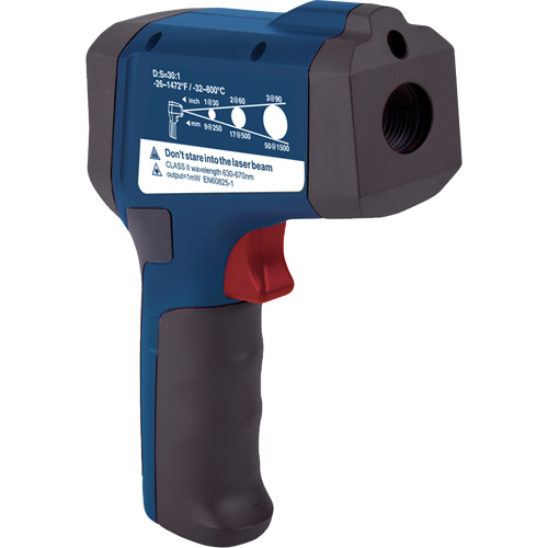 Professional Infrared Thermometer, -26 - 1472° F ( -32 - 800° C ), 30:1, Adjustable Emmissivity Haskins Industrial Inc.