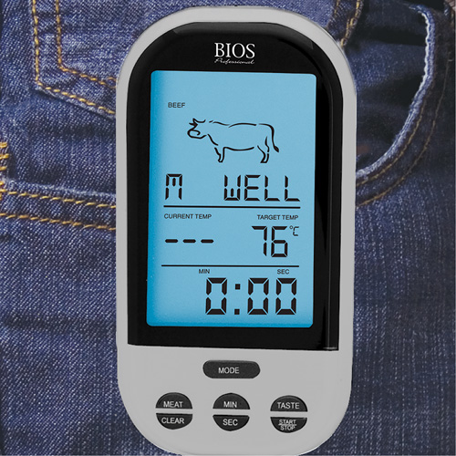Wireless Meat & Poultry Thermometer, Contact, Digital, 32-482°F (0-250°C) Haskins Industrial Inc.