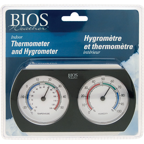 Indoor Thermometer/Hygrometer, 10°- 130° F ( -25° - 55° C ) Haskins Industrial Inc.