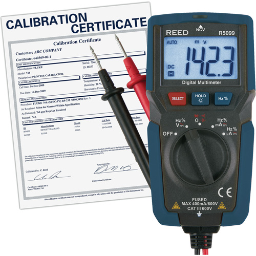 Multim&egrave;tre compact avec mesure de tension sans contact et certificat de calibration, Tension c.a./c.c., Courant c.a./c.c. Haskins Industrial Inc.