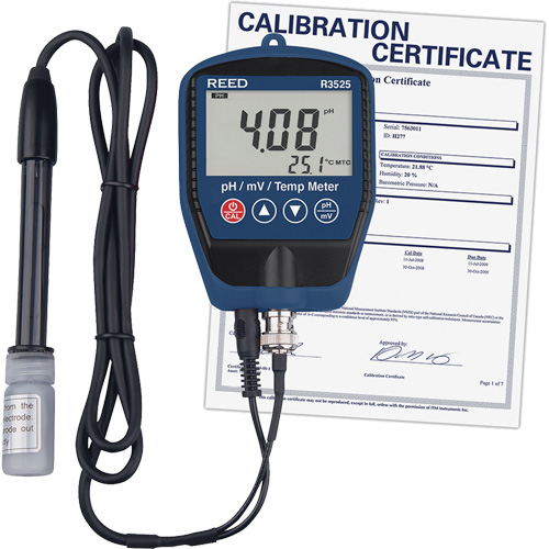 pH/mV Meter with Temperature with ISO Certificate Haskins Industrial Inc.