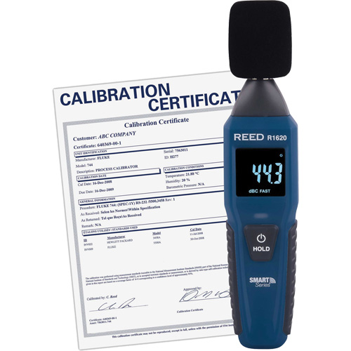 Sonom&egrave;tre Bluetooth Smart Series avec certificat de calibration, Gamme de mesure 30 - 130 dB Haskins Industrial Inc.