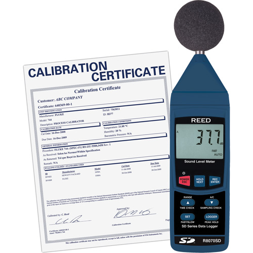 Data Logging Sound Level Meter with ISO Certificate Haskins Industrial Inc.