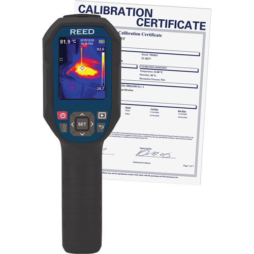 Thermal Imaging Camera with Calibration Certificate, 160 x 120 pixels, 14° - 752°C (-10° - 400°F), 50 mK Haskins Industrial Inc.