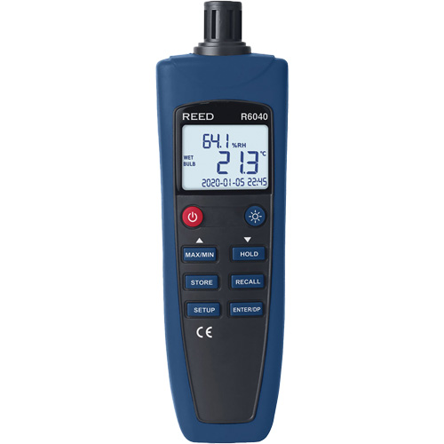 Psychrom&egrave;tre/Thermohygrom&egrave;tre, 0% - 99,9% HR, -4°- 158° F ( -20° - 70° C ) Haskins Industrial Inc.
