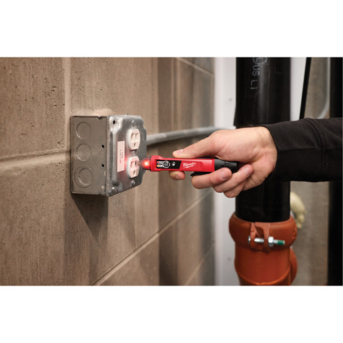 Dual Range Non-Contact Voltage Detector with LED, 12 V - 49 V/50 V - 1000 V, Display & Sound Alert Haskins Industrial Inc.