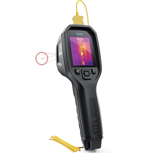 Cam&eacute;ra d'imagerie thermique IR 24:1 avec laser Bullseye et thermocouple de type K, 160 x 120 pixels, -10° - 45°C (14° - 113°F), 70 mK Haskins Industrial Inc.