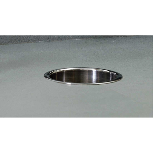 Countertop Mounted Circular Waste Chute Haskins Industrial Inc.