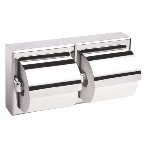 Two-Roll Toilet Paper Dispenser with Hoods, Multiple Roll Capacity Haskins Industrial Inc.