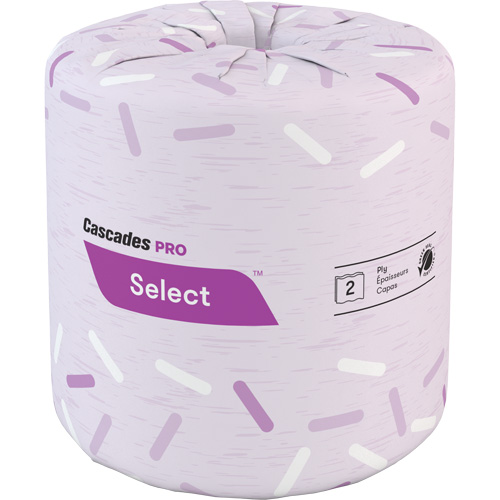 Papier hygi&eacute;nique Pro Select, 2 Pli, 500 Feuilles/Rouleu, Blanc Haskins Industrial Inc.
