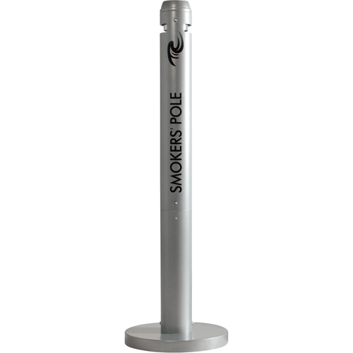 Smokers' Pole Cigarette Receptacle, Free-Standing, Aluminum, 41" Height Haskins Industrial Inc.