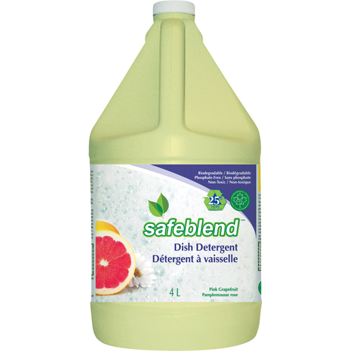 Dish Detergent, Liquid, 4 L, Pink Grapefruit Haskins Industrial Inc.