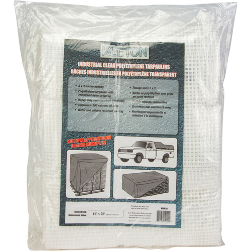 Clear Tarp, 12' x 10' x 8 mils Haskins Industrial Inc.