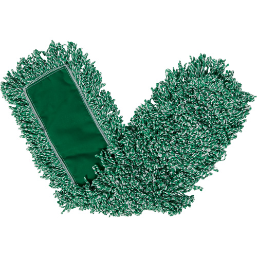 Vadrouille pour &eacute;pousseter en franges boucl&eacute;es, Style &agrave; enfiler, Microfibre, 36" lo x 5" la Haskins Industrial Inc.