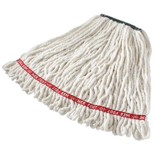 Vadrouille humide Web Foot sans r&eacute;tr&eacute;sissement, Antimicrobien, Fil, 20 oz, Style Boucle Haskins Industrial Inc.